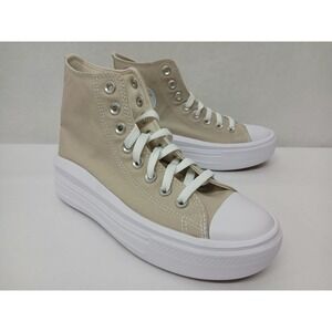 Converse Women's Chuck Taylor All Star Move Platform Sneakers A04365C Beige Sz 7